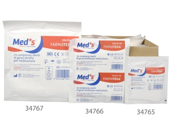 GARZA COTONE STERILE 15X15cm - buste da 25pz.-100 buste