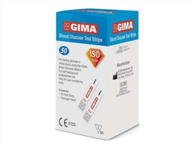 STRISCE GLUCOSIO per GLUCOMETRO GIMA - 50 strisce