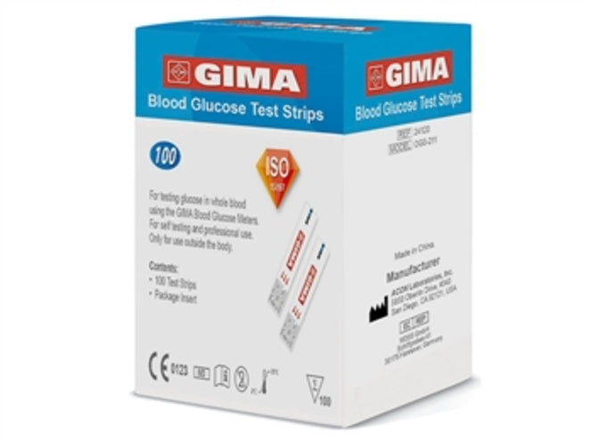 STRISCE GLUCOSIO per GLUCOMETRO GIMA - 100 strisce