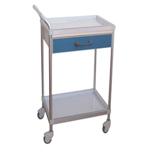 CARRELLO DELUXE IN LEGA ANODIZZATA con cassetto 58 x 40 X 10 cm