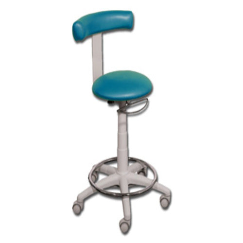 SGABELLO CON ANELLO Per uso professionale - azzurro metallizzato - GYNEX