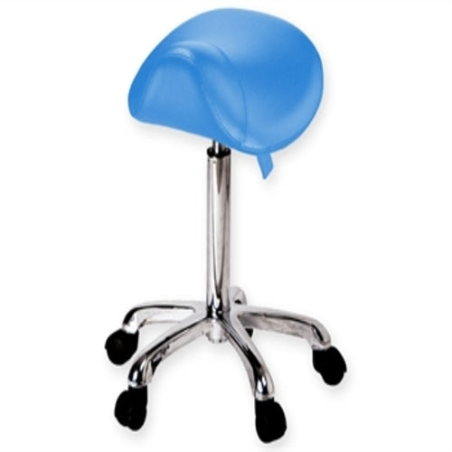 SGABELLO ERGONOMICO DA ESTETISTA CON PISTONE - blu