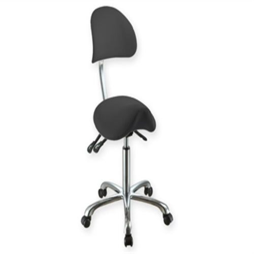 SGABELLO ERGONOMICO DA ESTETISTA CON schienale - nero