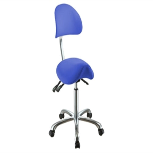 SGABELLO ERGONOMICO DA ESTETISTA CON schienale - blu