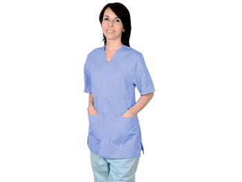 CASACCA CON BOTTONI-cotone/pol.-unisex XL azzurra