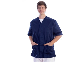 CASACCA CON BOTTONI-cotone/pol.-unisex S blu