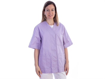 CASACCA CON BOTTONI-cotone/pol.-donna XXL viola