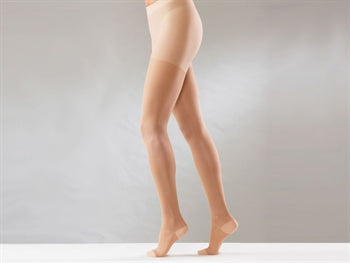 COLLANT - L - media compressione - beige