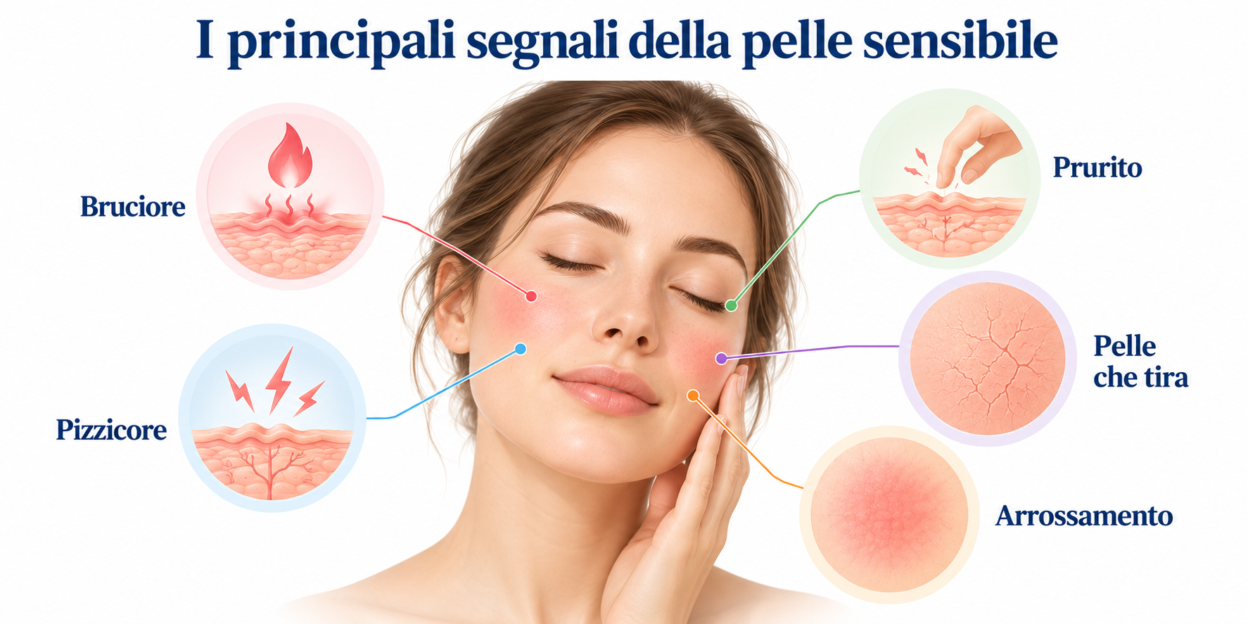 Segnali della pelle sensibile